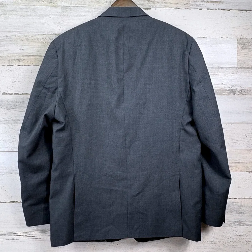 Collection by Michael Strahan Blazer Men 44R Gray Wool Blend Two Button Corpcore